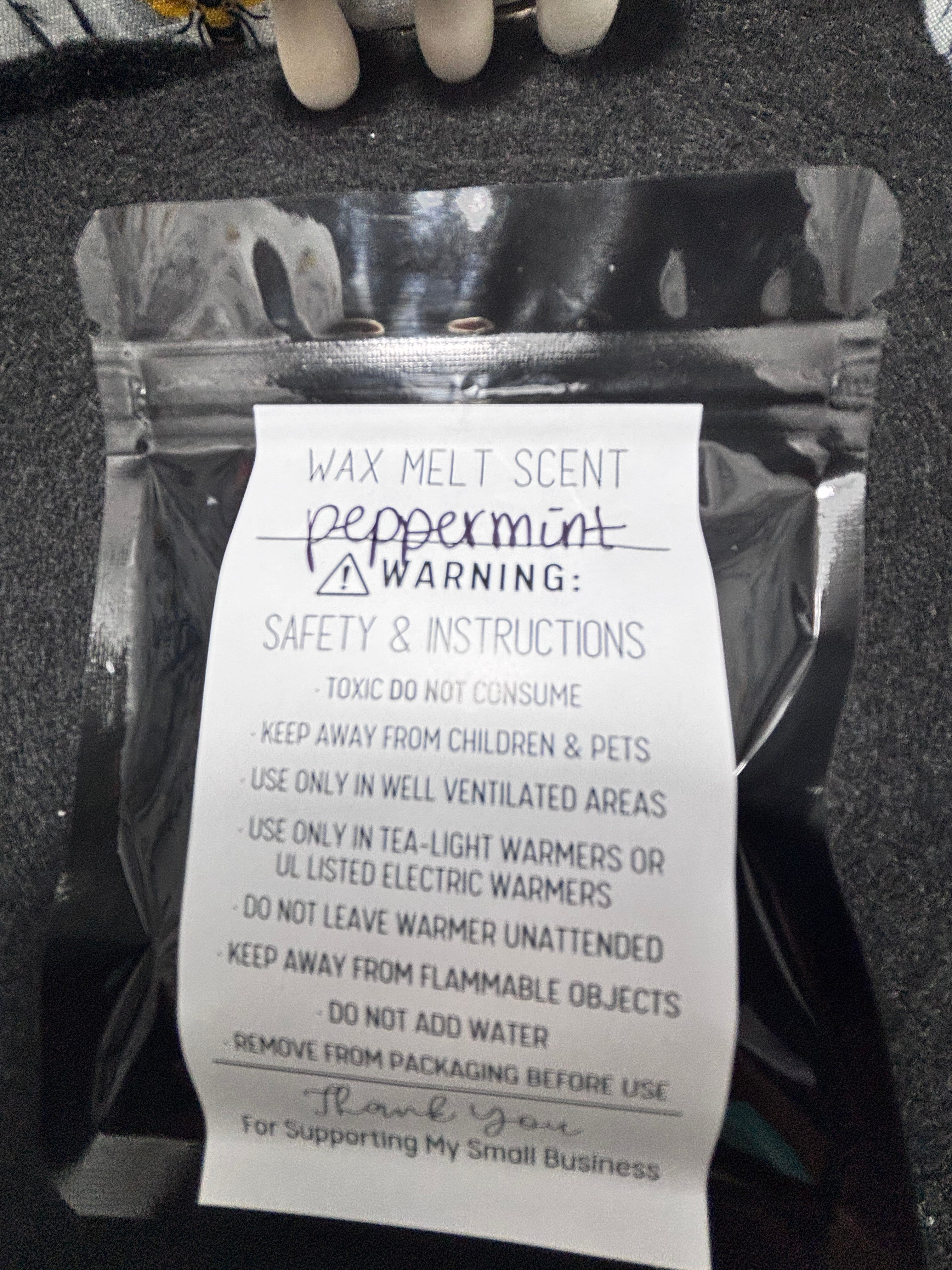 Peppermint Scented Skull Wax Melts