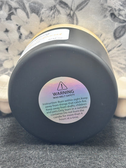 Patchouli, Bergamot, and Cedarwood Atlas 4oz Candle w/ Aventurine