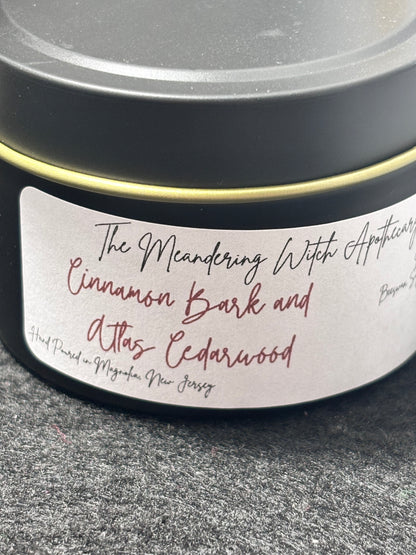 Cinnamon Bark and Cedarwood Atlas 4oz Candle